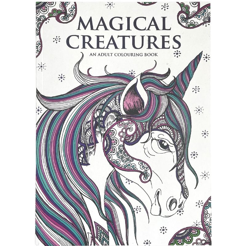 Malebog A4 - Magical Creatures, 32 sider 
